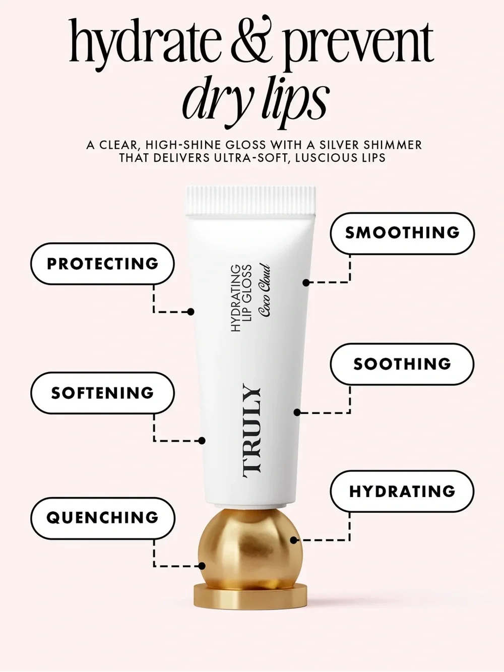 TRULY Hydrating Lip Gloss - Coco Cloud NIB - Picture 6 of 9
